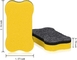 ब्लैकबोर्ड मैग्नेटिक ड्राई इरेज़र येलो बोन शेप 2.76 * 1.57 इंच